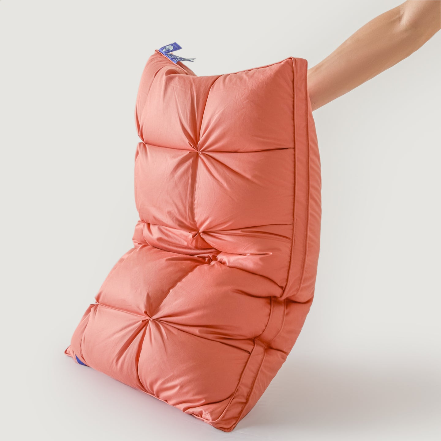 Premium Puff Grid Goose Down Pillow – Orange