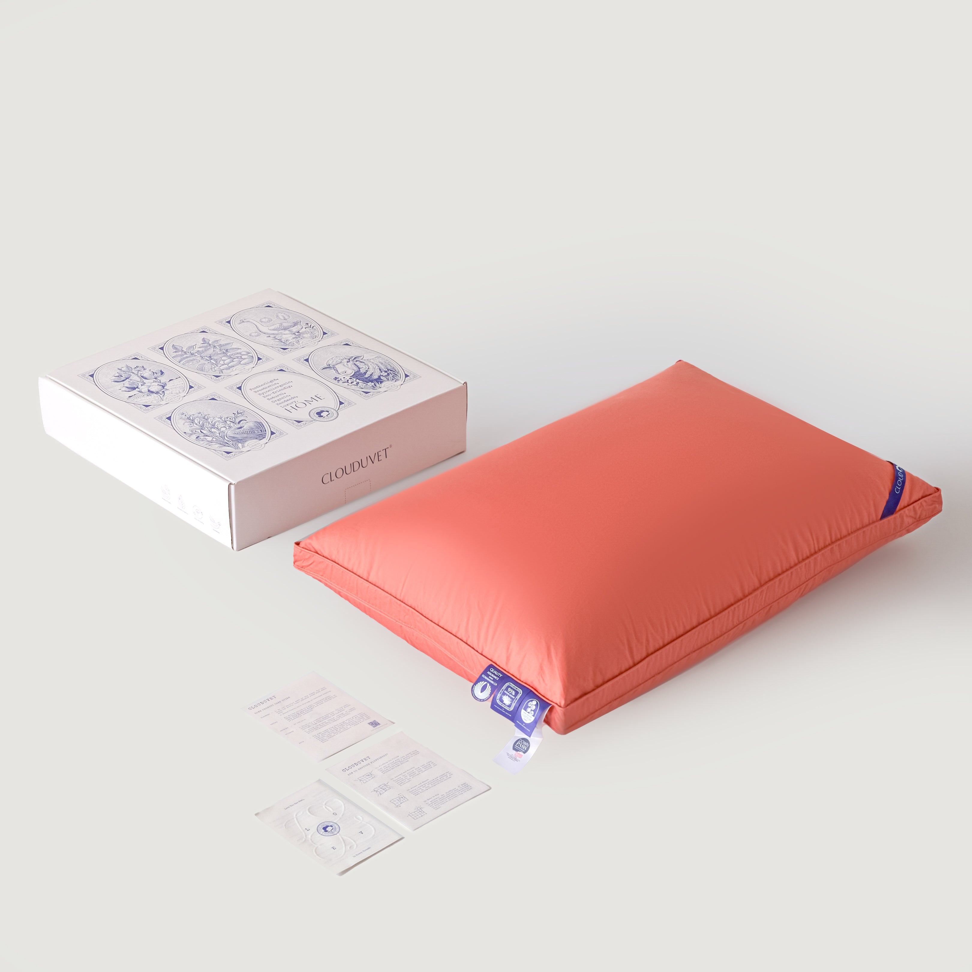 Cloud Goose Down Pillow – Orange