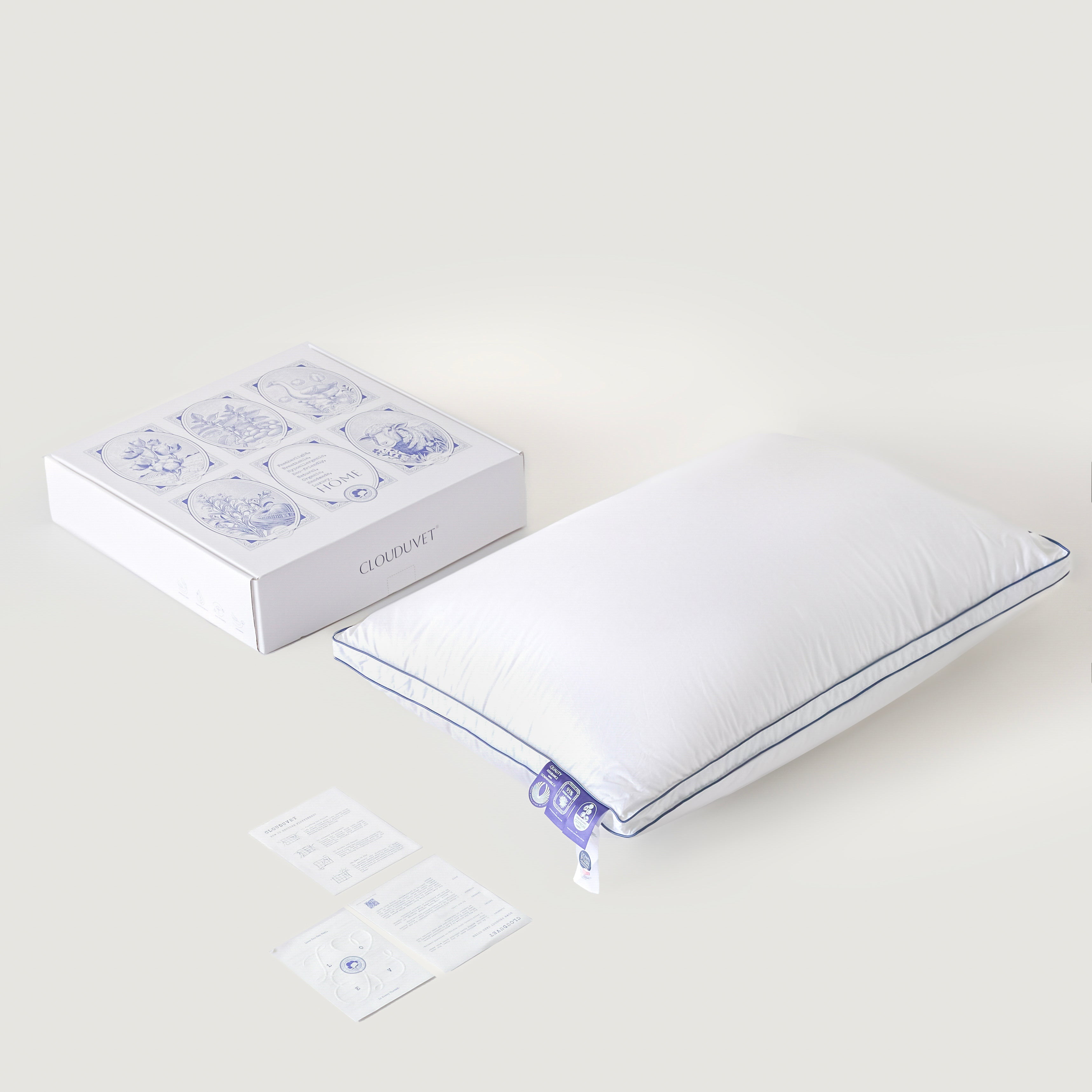 Cloud Goose Down Pillow – White