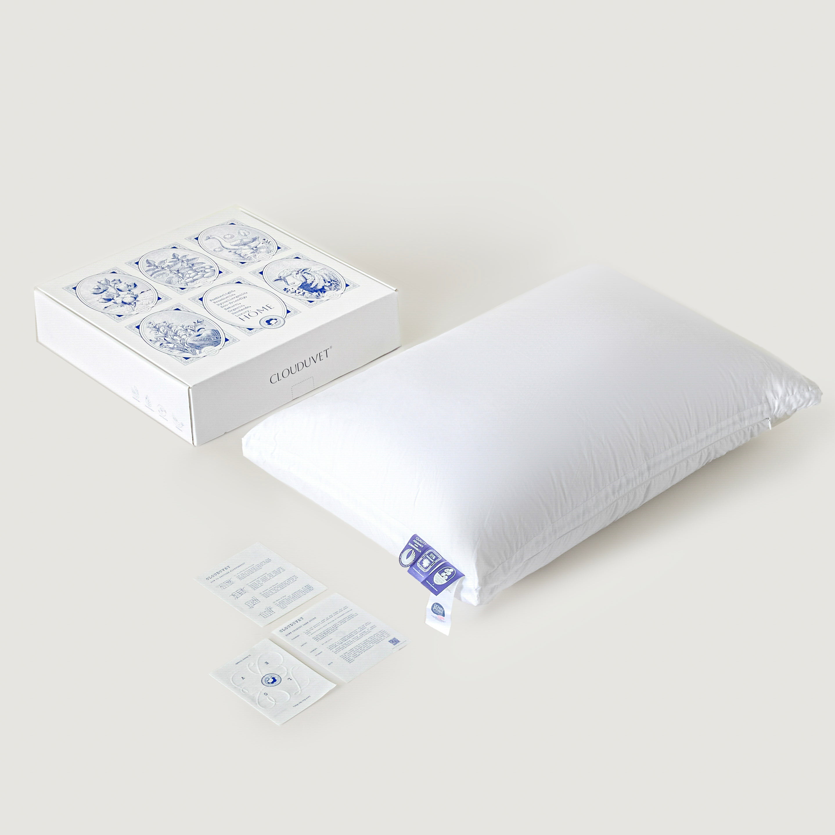 Detachable Goose Down Pillow – White