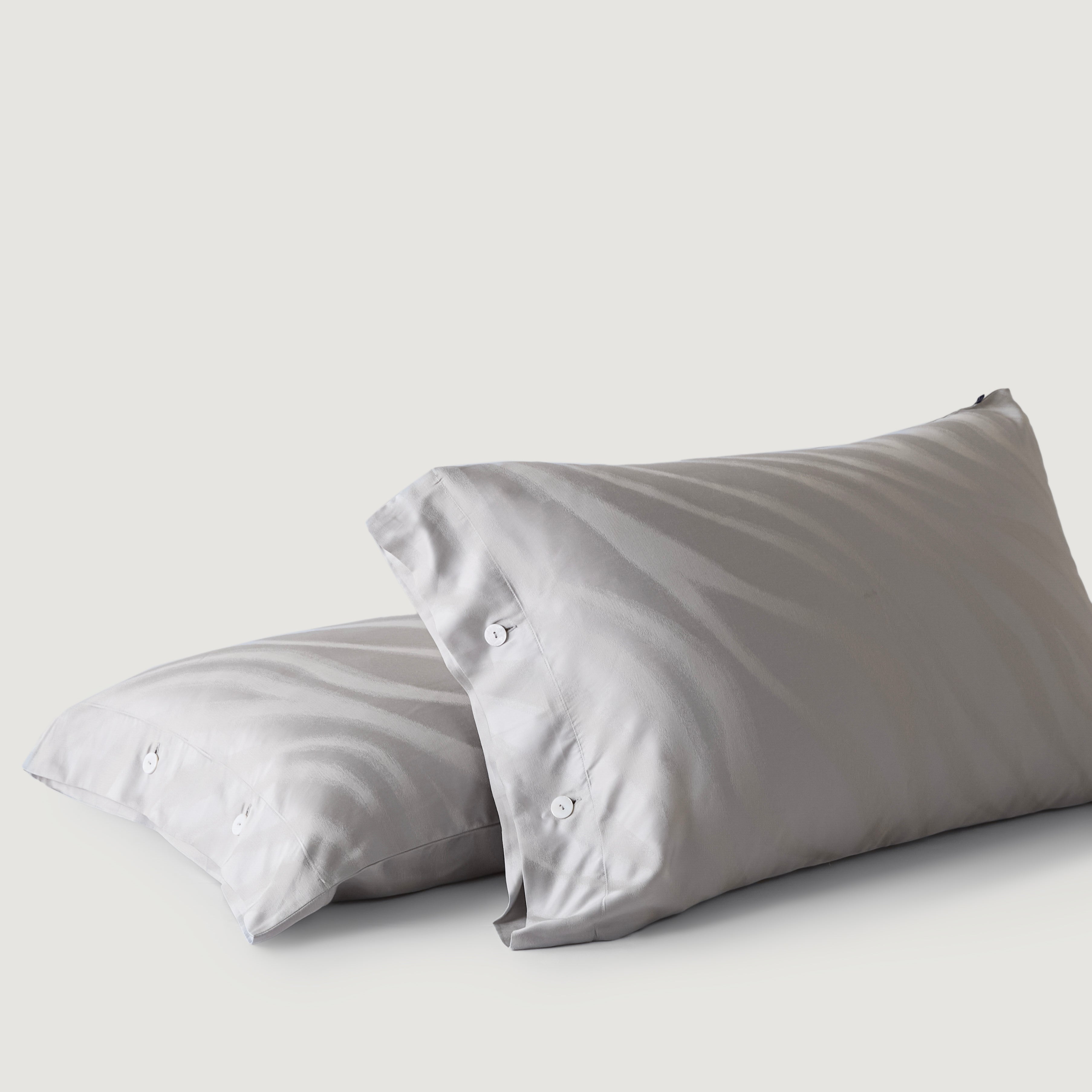 Luxe Lyocell & Cotton Sateen Pillowcase – Silver Leaf
