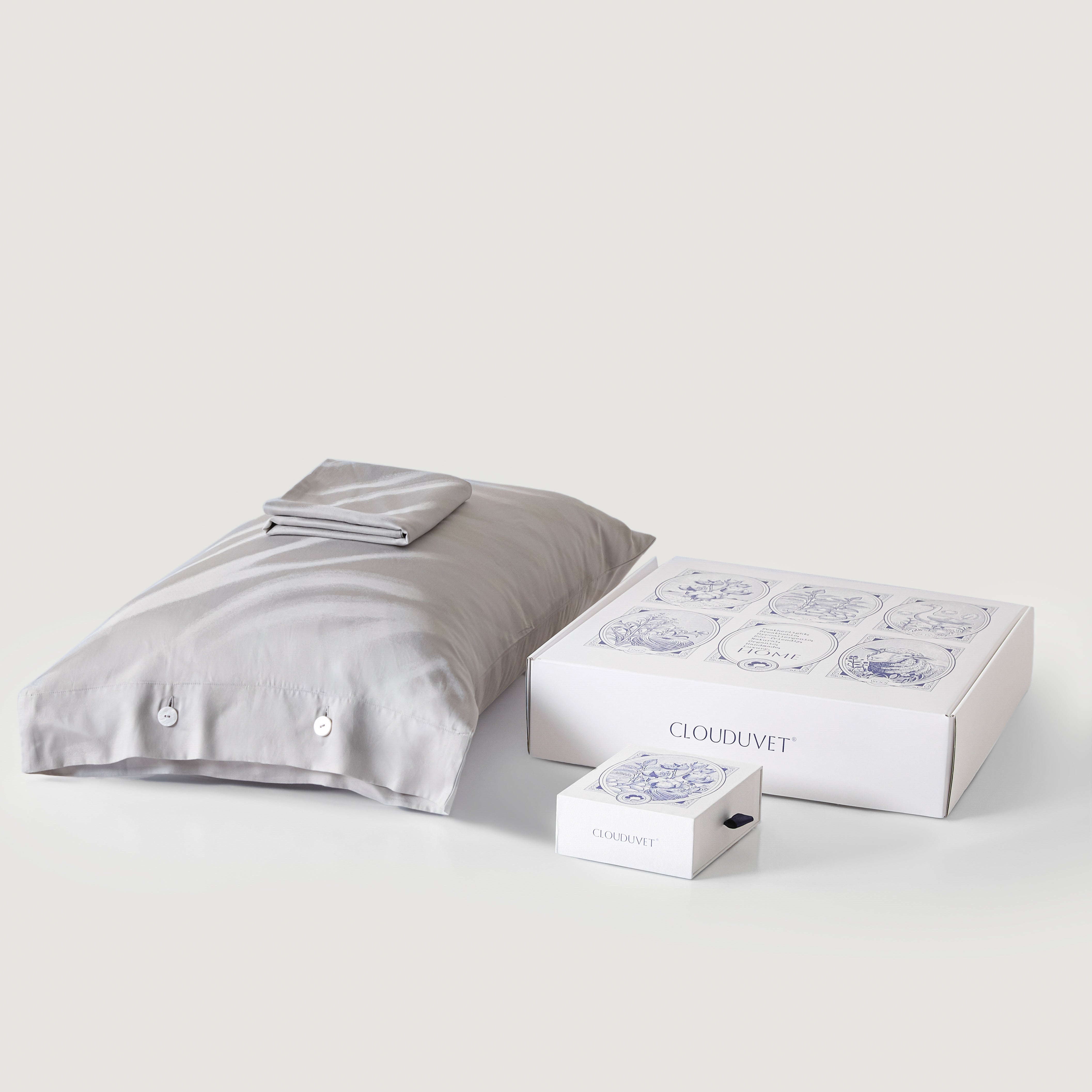 Luxe Lyocell & Cotton Sateen Pillowcase – Silver Leaf