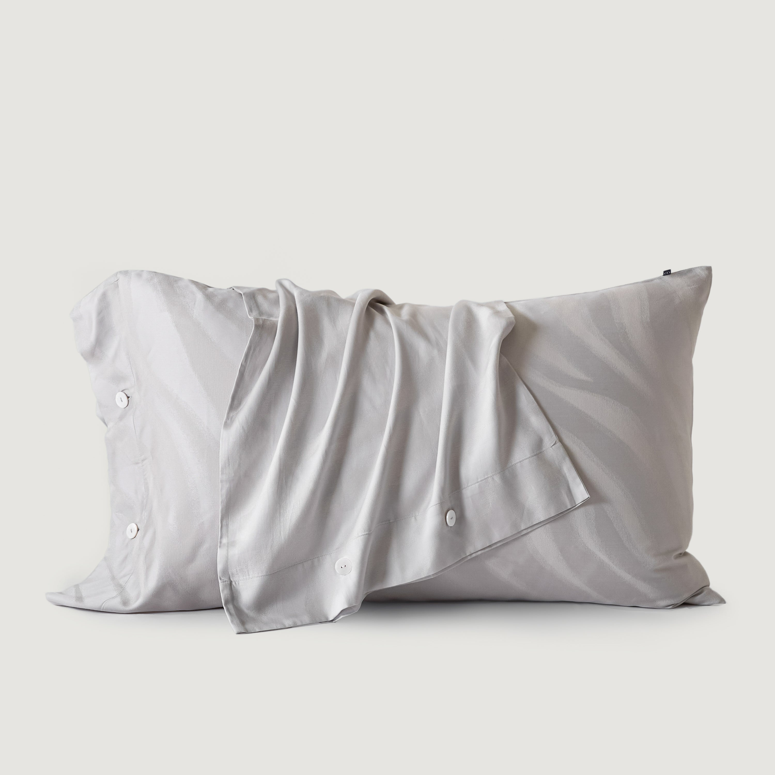 Luxe Lyocell & Cotton Sateen Pillowcase – Silver Leaf