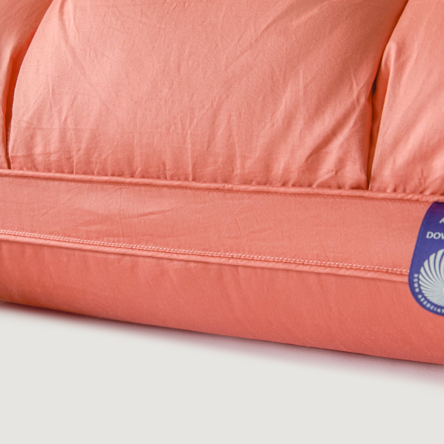 Premium Puff Grid Goose Down Pillow – Orange