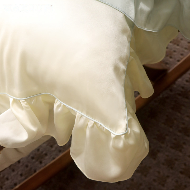 French Ruffle Silk Pillowcase