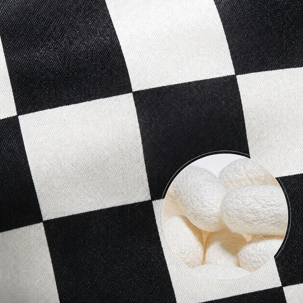 Checkerboard Silk Sleep Mask