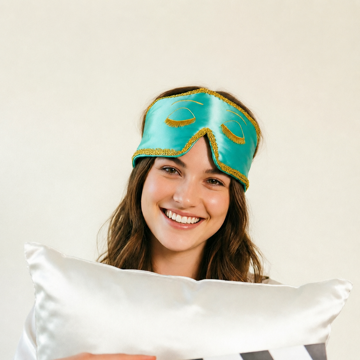 Turquoise Mulberry Silk Sleep Mask
