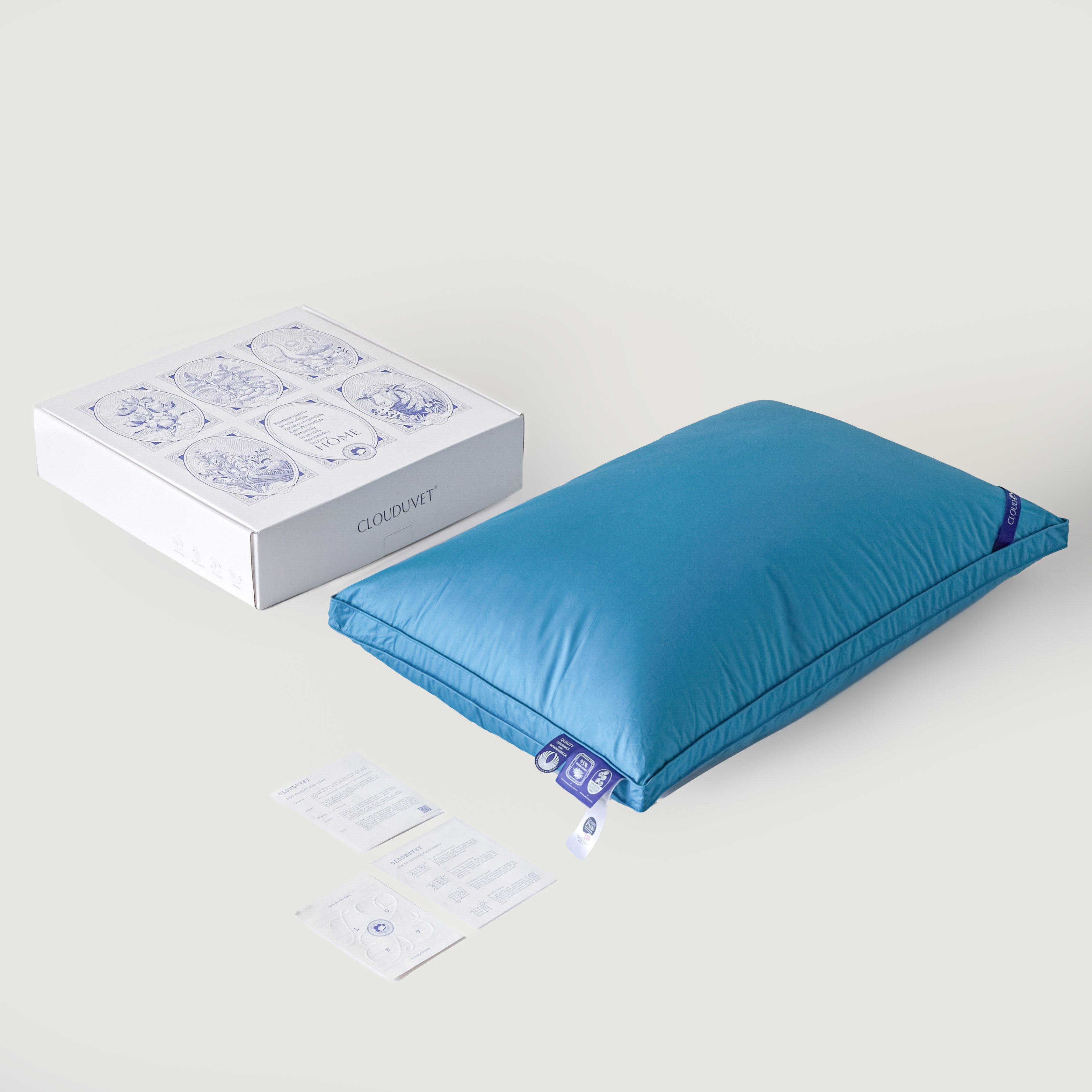 Cloud Goose Down Pillow – Blue