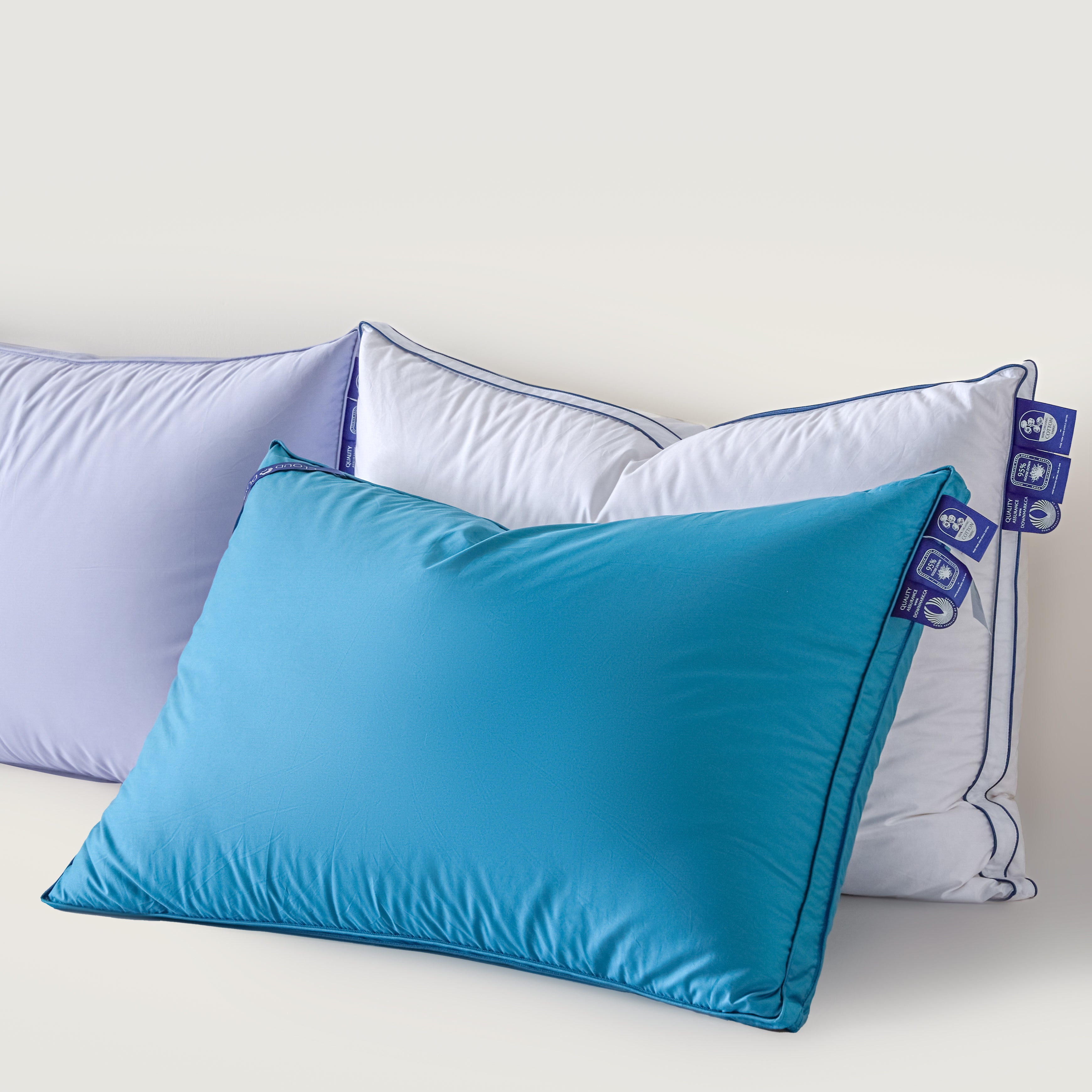 Cloud Goose Down Pillow – Blue
