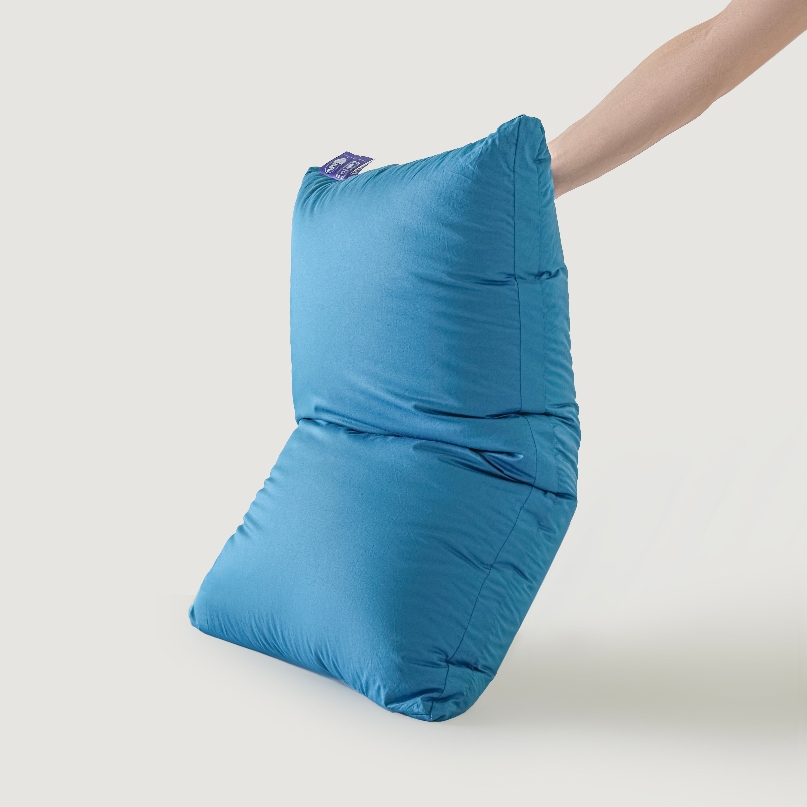 Detachable Goose Down Pillow – Blue