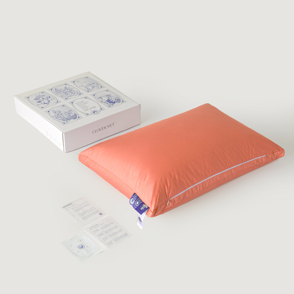Detachable Goose Down Pillow – Orange