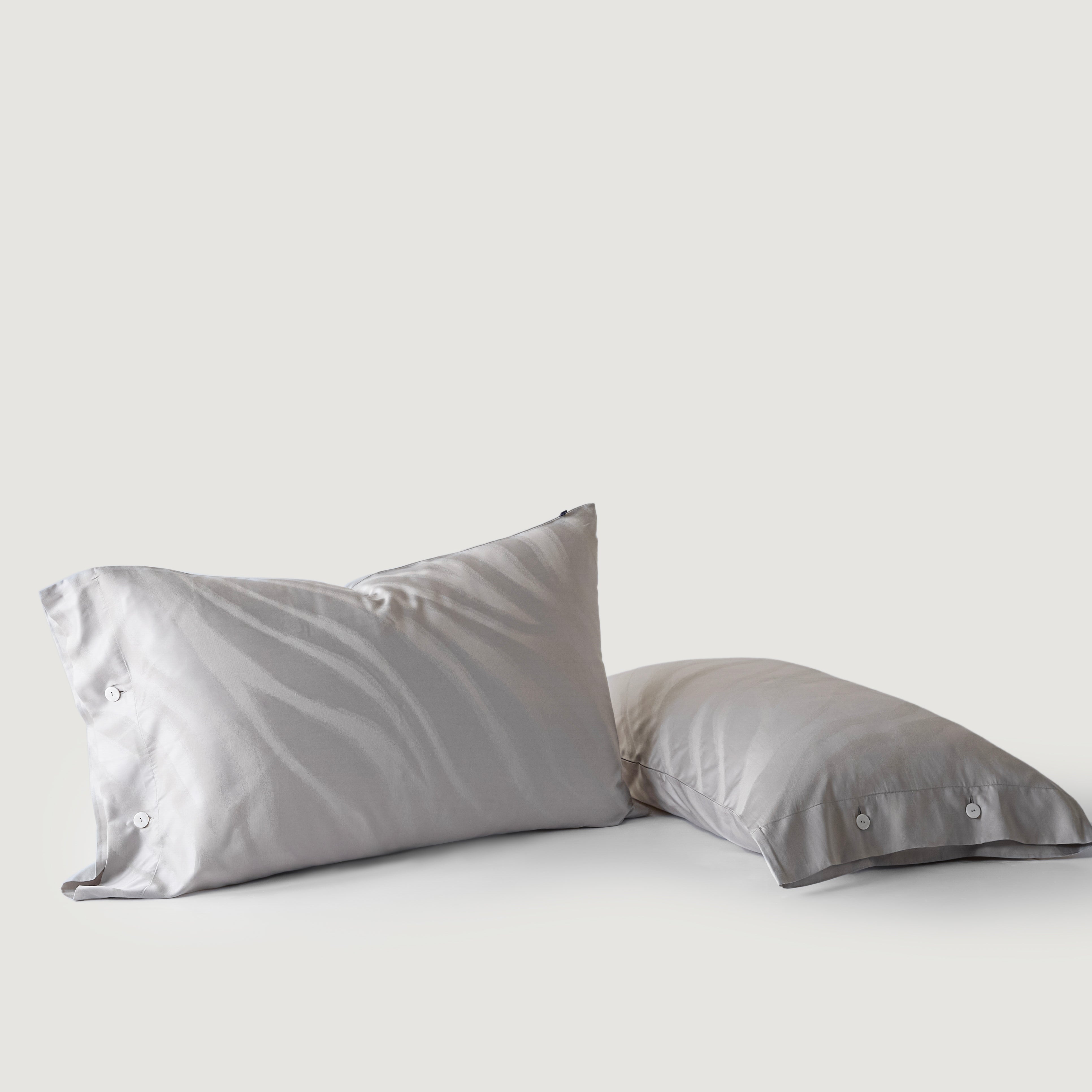 Luxe Lyocell & Cotton Sateen Pillowcase – Silver Leaf
