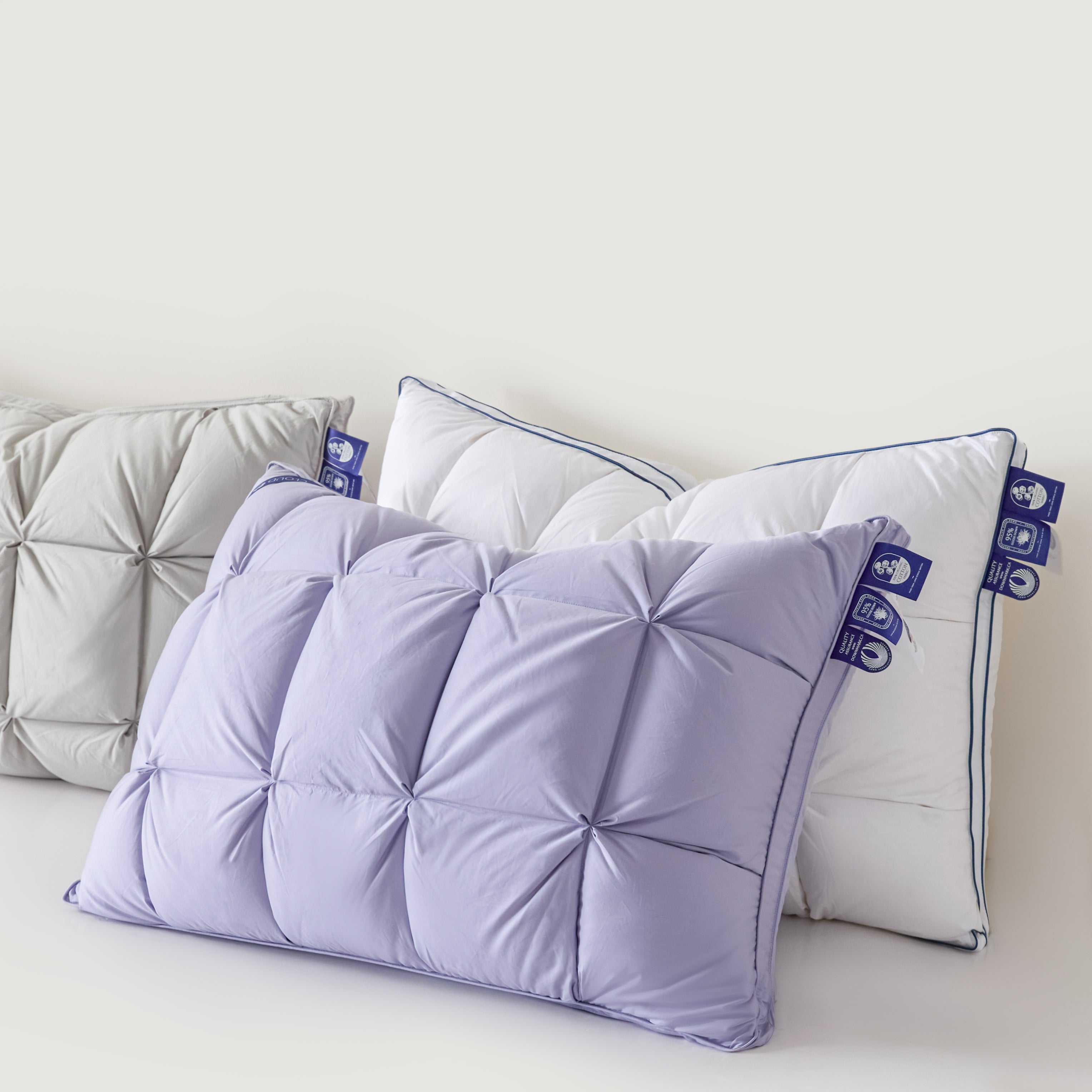 Premium Puff Grid Goose Down Pillow