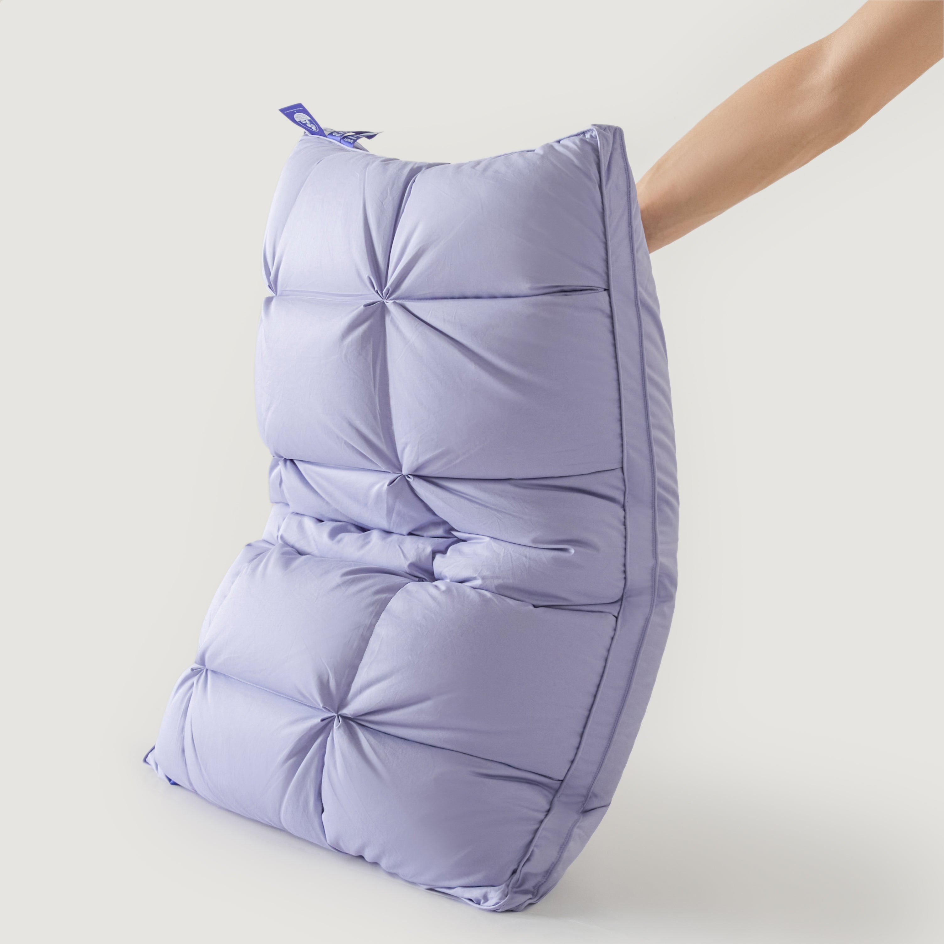Premium Puff Grid Goose Down Pillow – Purple