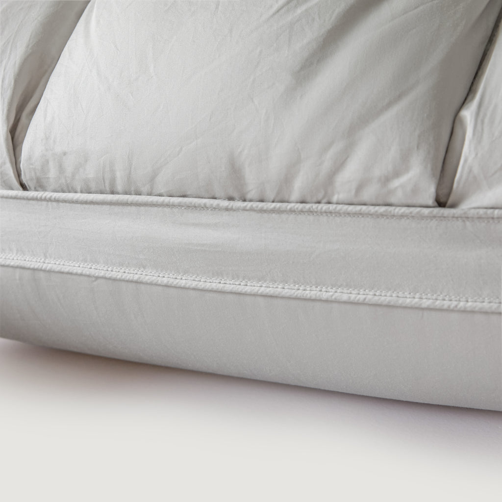 Premium Puff Grid Goose Down Pillow – Grey
