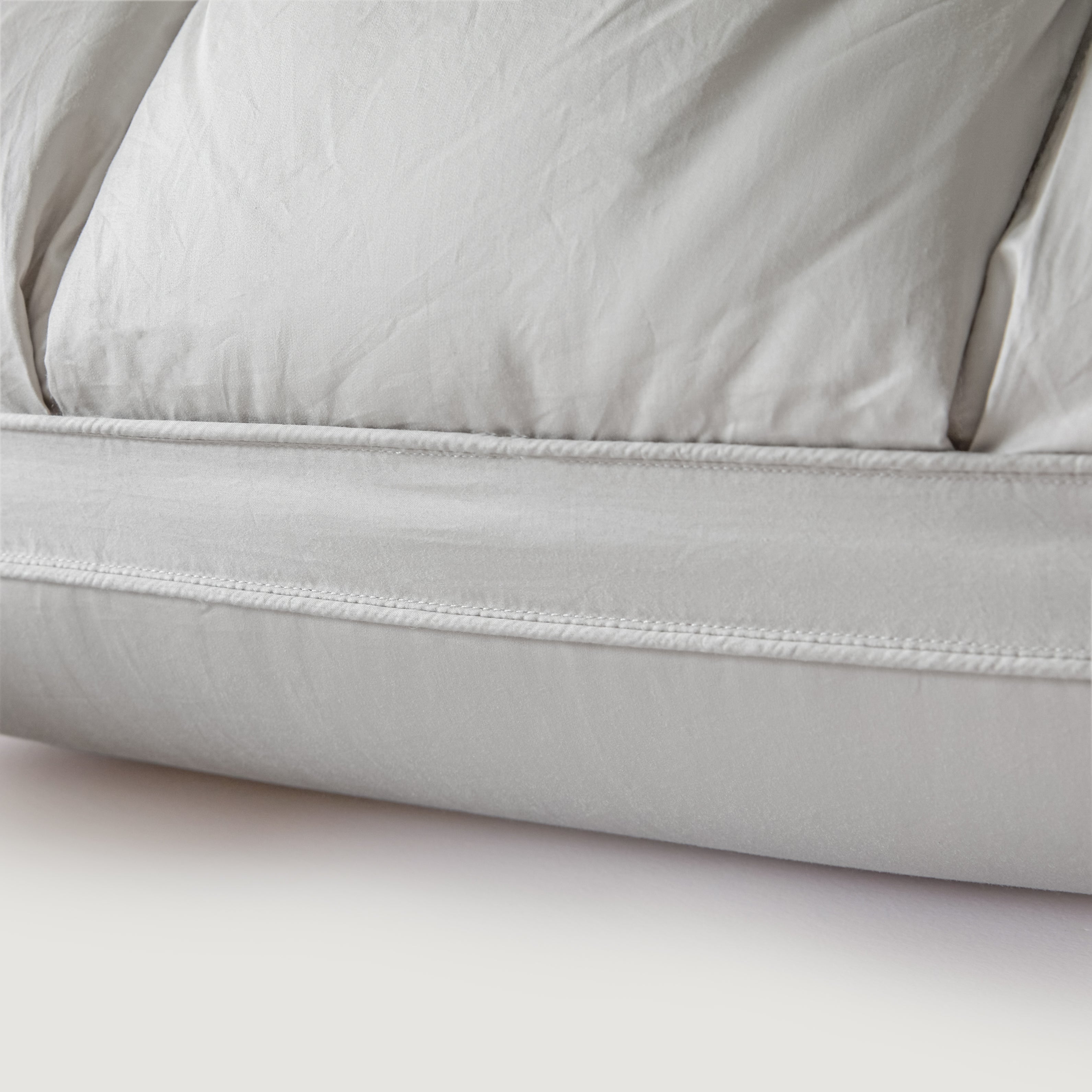 Premium Puff Grid Goose Down Pillow – Grey