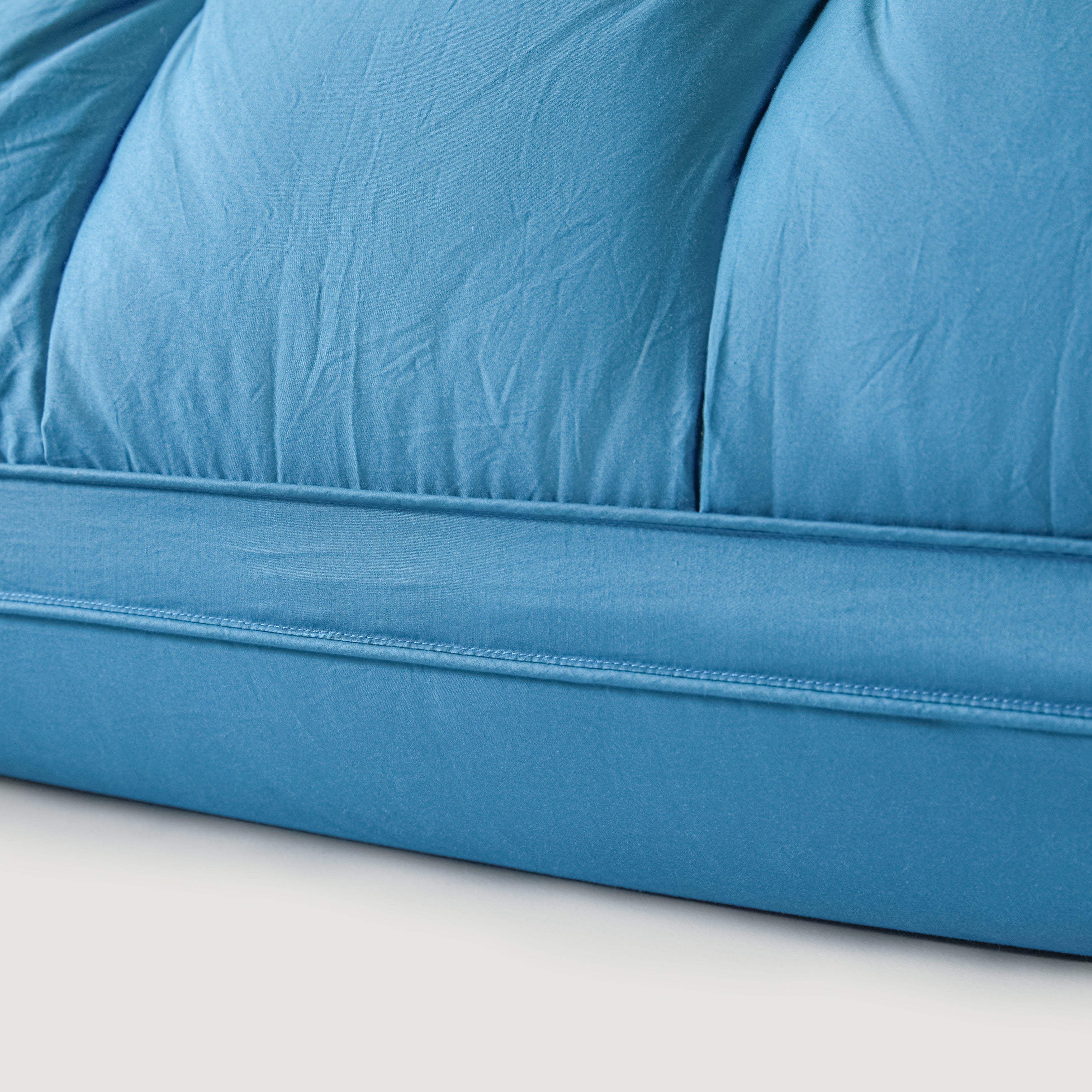 Premium Puff Grid Goose Down Pillow – Blue