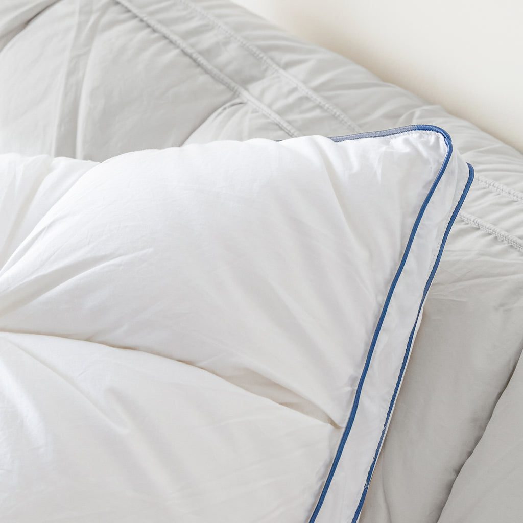 Premium Puff Grid Goose Down Pillow – White
