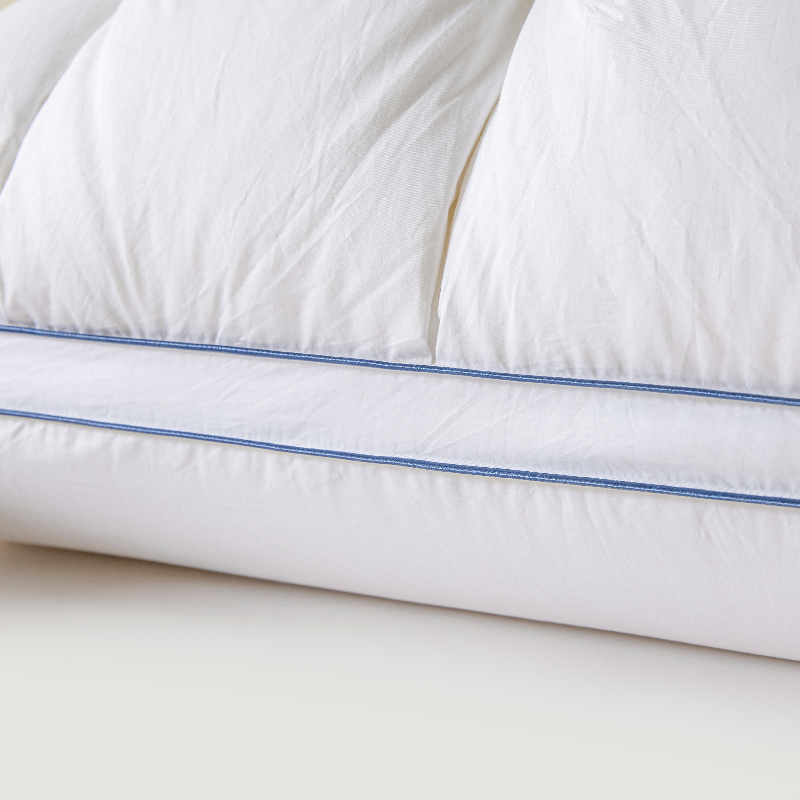 Premium Puff Grid Goose Down Pillow – White
