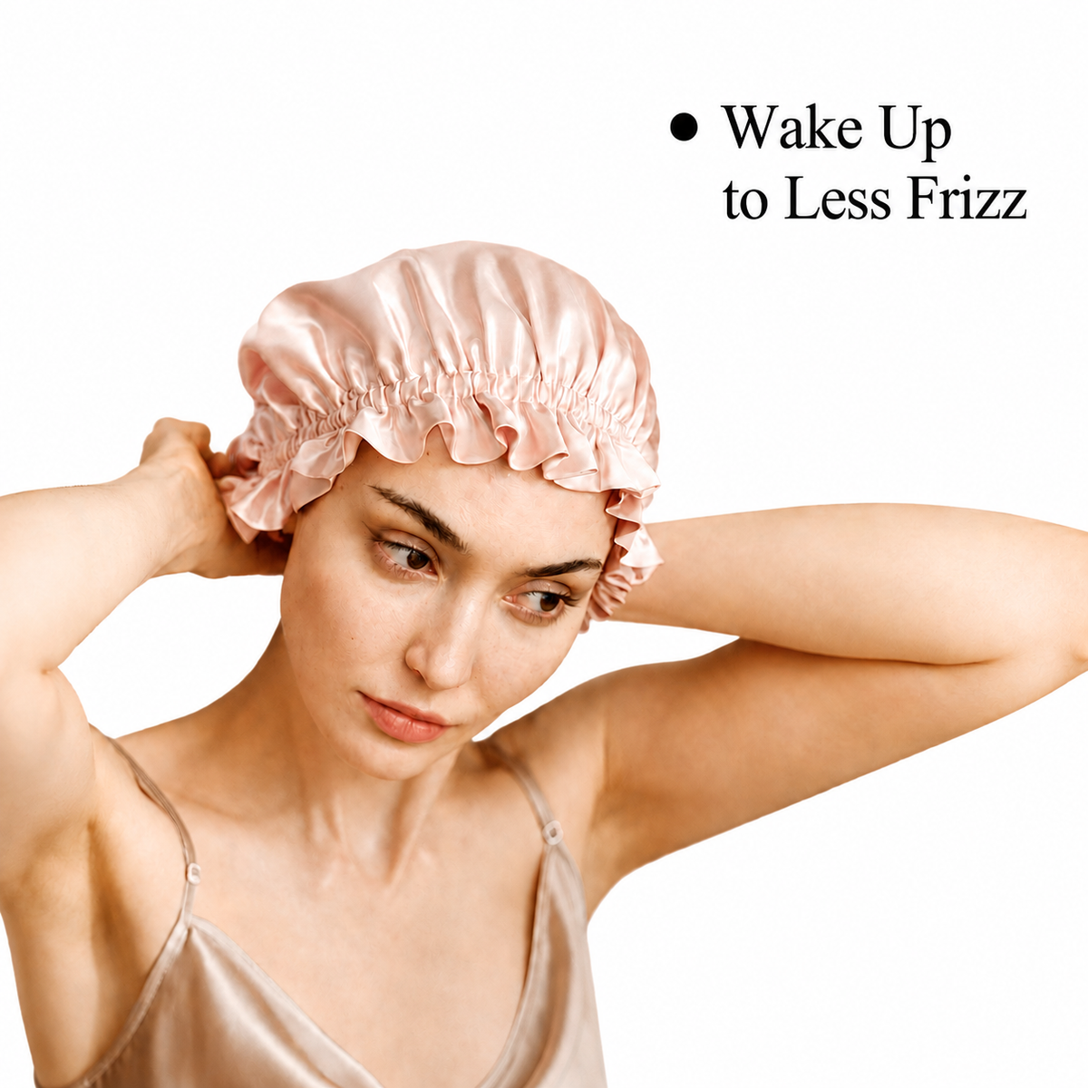 Ruffle Silk Sleep Bonnet
