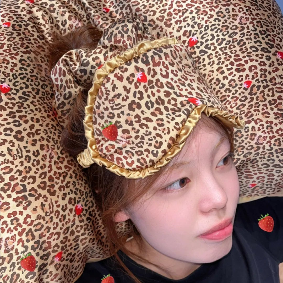 Leopard Print Silk Eye Mask | 22mm Mulberry Silk